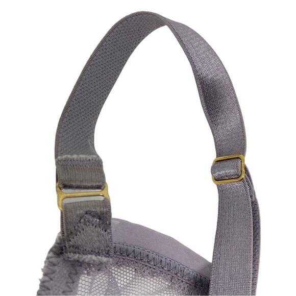 Wacoal Floral Lace Unlined Full Coverage Bra In Purple Women’s Size 32DDD - Picture 4 of 7